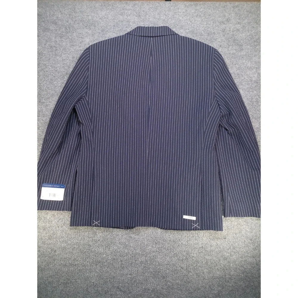 Tommy Hilfiger TH Flex Conrad Sport Coat 40 Short Navy Pinstripe NWT $295